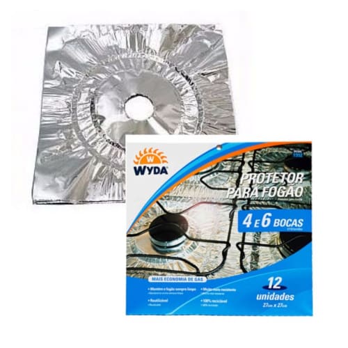 Protetor Para Fogão Wyda 27x27Cm 12Un - 1 Unidade